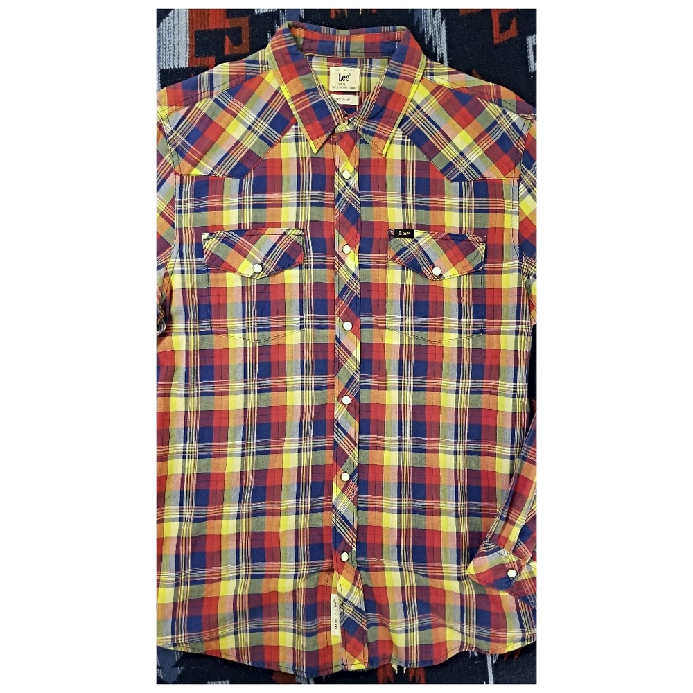 VINTAGE LEE WESTERN SHIRT- MEN'S SIZE XLARGE - Picture 4 of 7